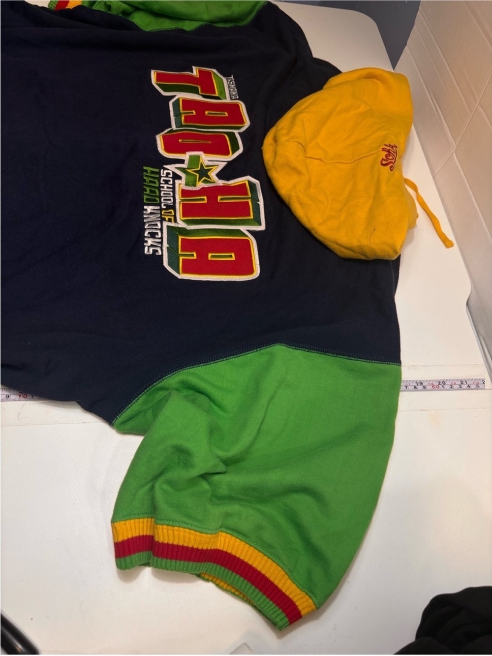 Vintage SOHK School of Hard Knocks Colorblock Zip-Up Hoodie Y2K Streetwear XL - Picture 5 of 11
